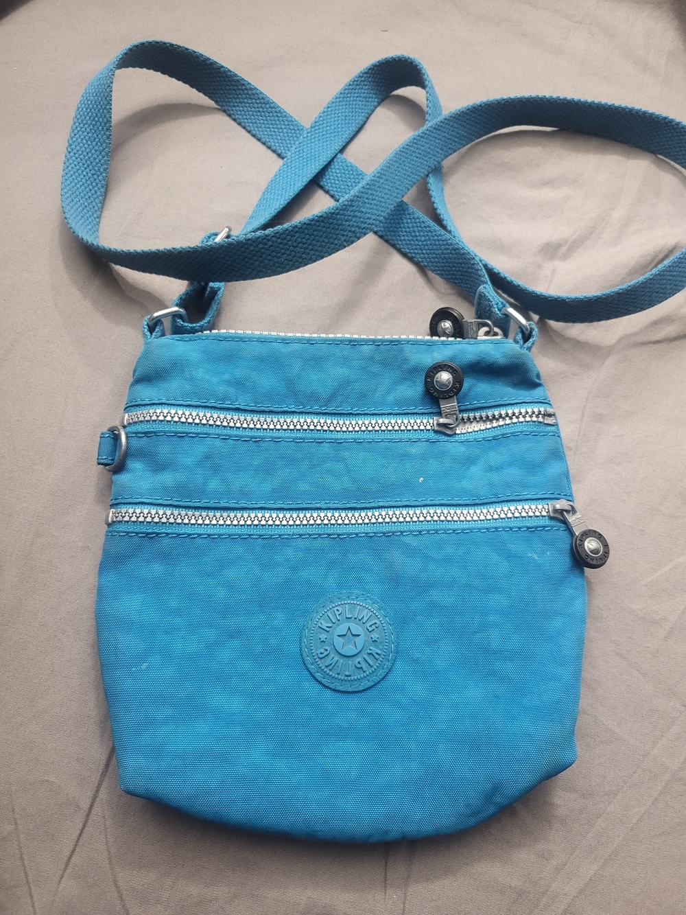 Kipling Teal Crossbody Bag - Compact Everyday Shoulder Bag